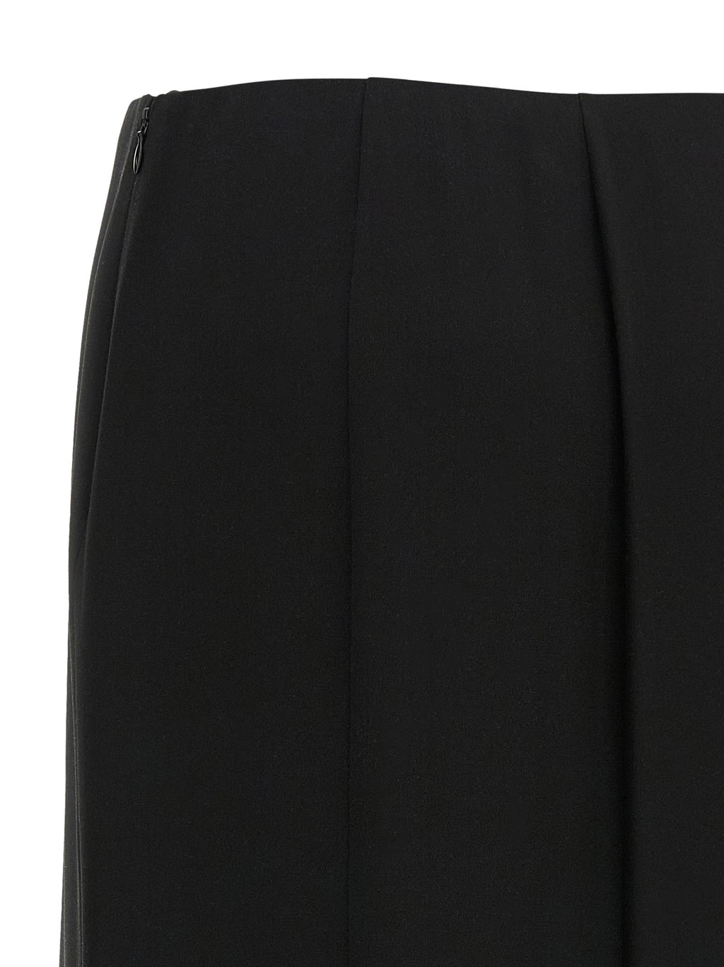 Valentino Garavani Black Silk Midi Skirt Valentino Garavani