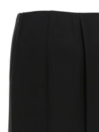 Valentino Garavani Black Silk Midi Skirt Valentino Garavani