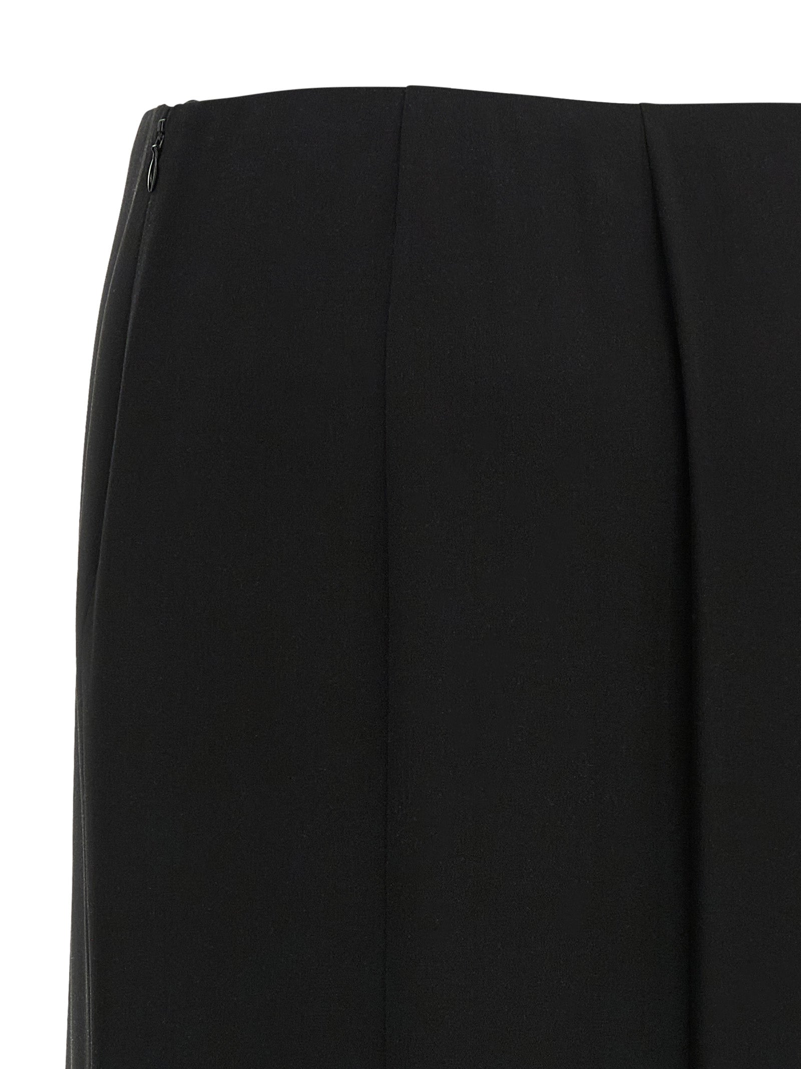 Valentino Garavani Black Silk Midi Skirt Valentino Garavani