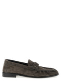 Saint Laurent Brown Calfskin Slip-On Loafers Saint Laurent