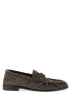 Saint Laurent Brown Calfskin Slip-On Loafers Saint Laurent
