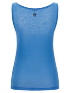 Versace Blue Virgin Wool Tank Tops Versace