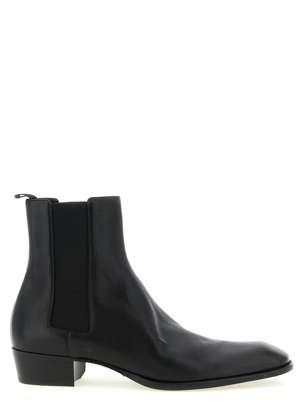 Saint Laurent Black Calfskin Chelsea Boots Saint Laurent