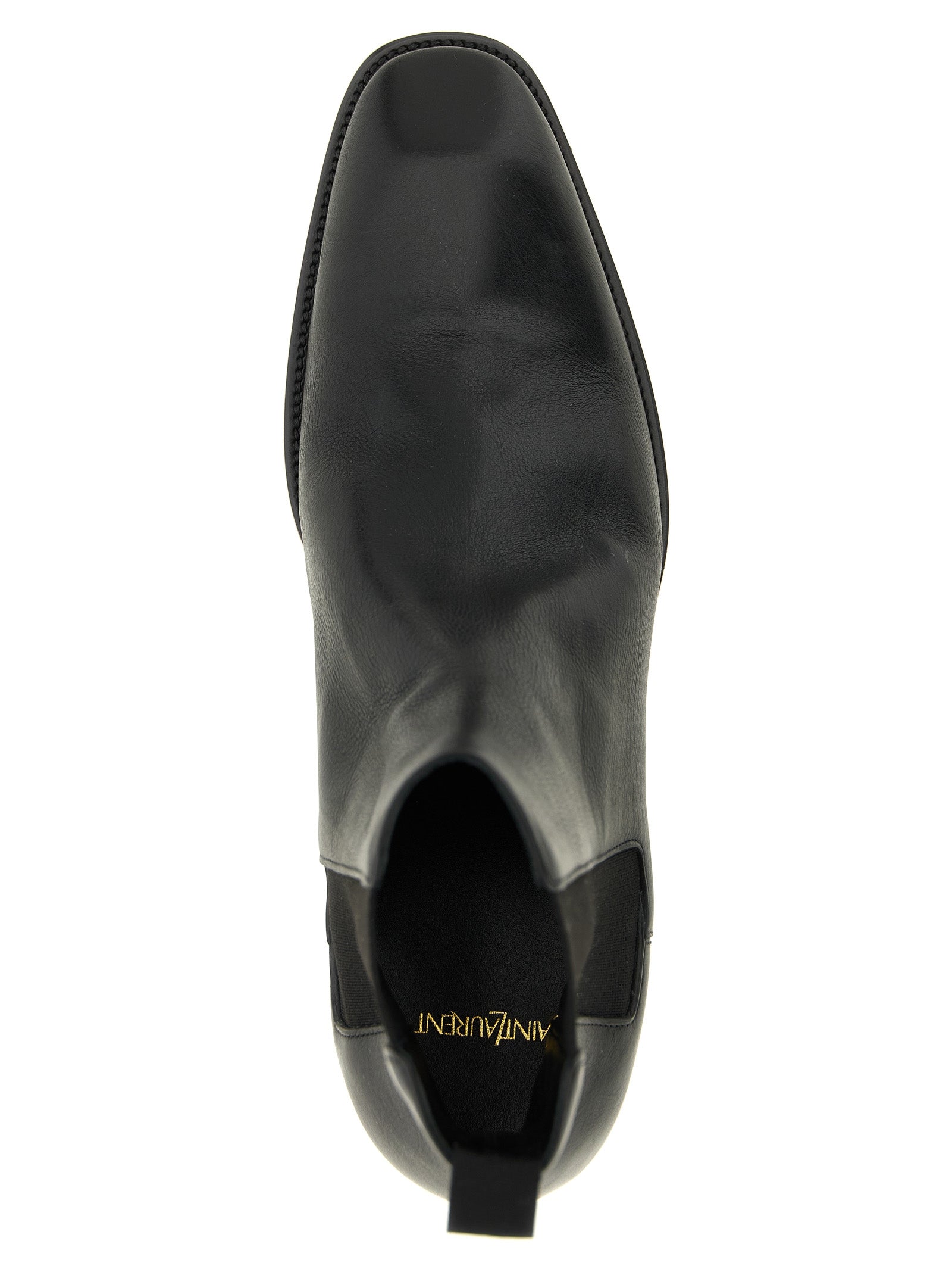 Saint Laurent Black Calfskin Chelsea Boots Saint Laurent
