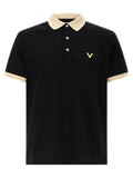 Valentino Garavani Black Cotton Polo Shirt Valentino Garavani