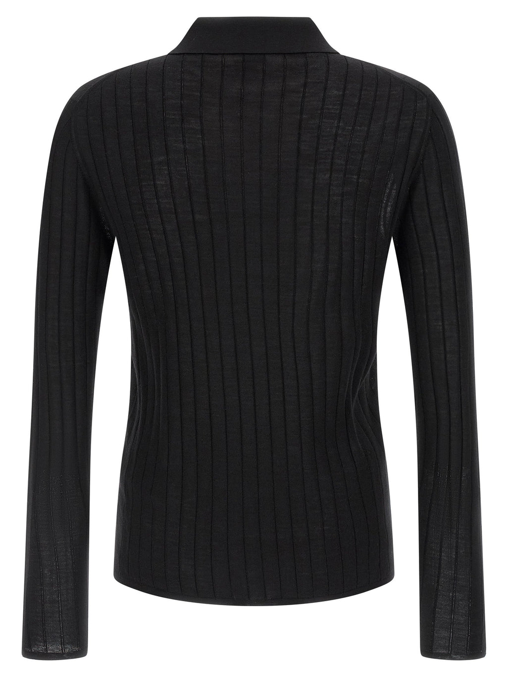 Saint Laurent Black Wool Polo Shirt Saint Laurent