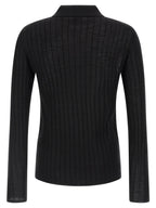 Saint Laurent Black Wool Polo Shirt Saint Laurent