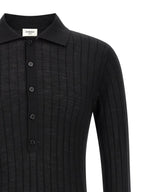 Saint Laurent Black Wool Polo Shirt Saint Laurent