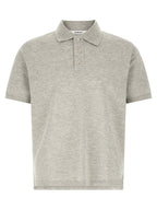 Saint Laurent Gray Cotton Polo Shirt Saint Laurent