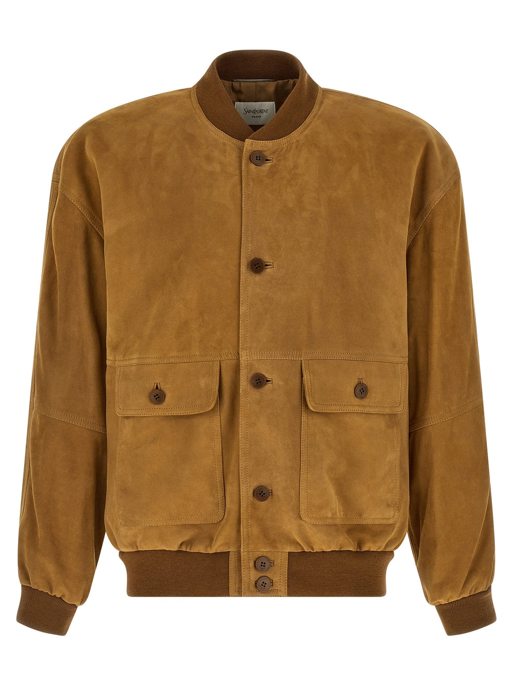 Saint Laurent Brown Lamb Leather Leather Jacket Saint Laurent