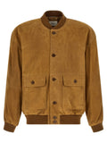 Saint Laurent Brown Lamb Leather Leather Jacket Saint Laurent