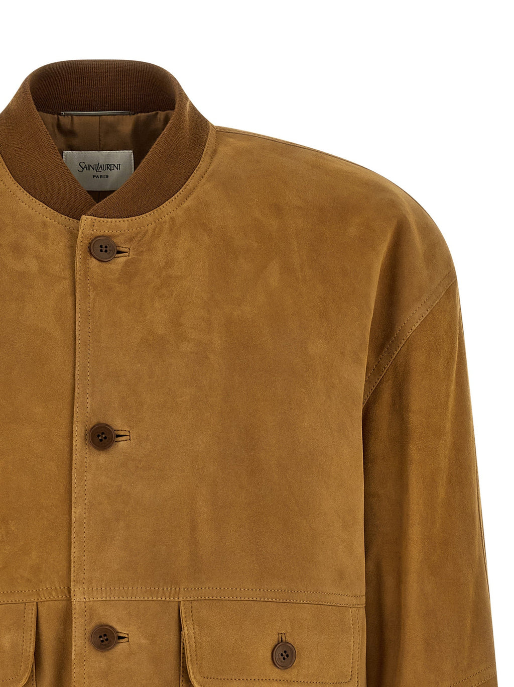 Saint Laurent Brown Lamb Leather Leather Jacket Saint Laurent