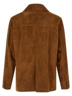 Saint Laurent Brown Lamb Leather Leather Jacket Saint Laurent