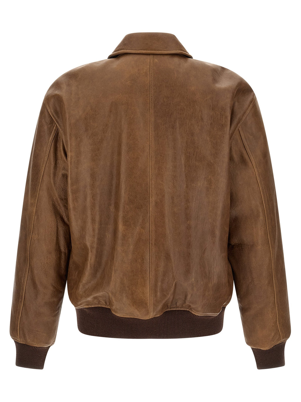 Saint Laurent Brown Lamb Leather Leather Jacket Saint Laurent