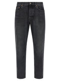 Saint Laurent Black Cotton Straight-Leg Jeans Saint Laurent