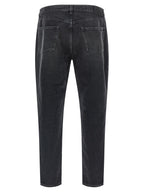 Saint Laurent Black Cotton Straight-Leg Jeans Saint Laurent