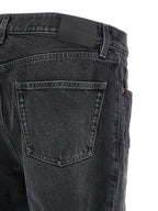 Saint Laurent Black Cotton Straight-Leg Jeans Saint Laurent