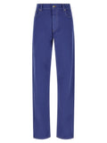 Versace Blue Cotton Straight-Leg Jeans Versace