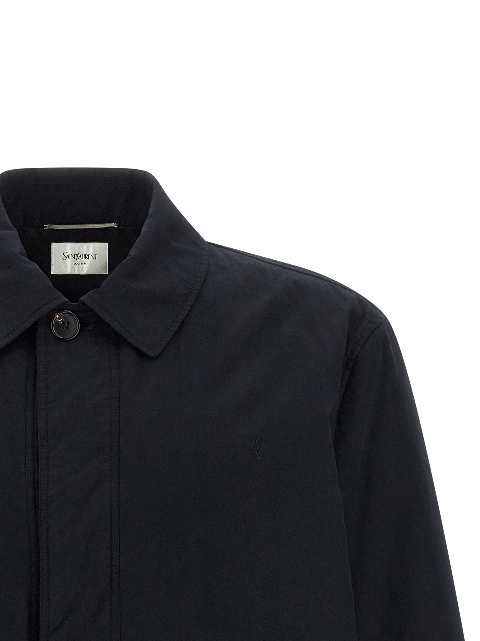 Saint Laurent Black Cotton Shell Jacket Saint Laurent