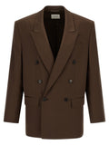 Saint Laurent Brown Silk Blazer Saint Laurent