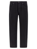 Saint Laurent Black Cotton Straight-Leg Jeans Saint Laurent