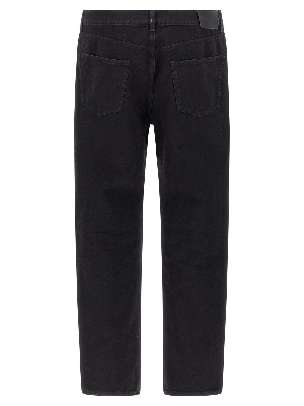 Saint Laurent Black Cotton Straight-Leg Jeans Saint Laurent