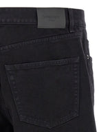 Saint Laurent Black Cotton Straight-Leg Jeans Saint Laurent