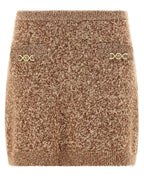 Versace Multicolor Virgin Wool Long Skirt Versace