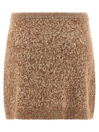 Versace Multicolor Virgin Wool Long Skirt Versace
