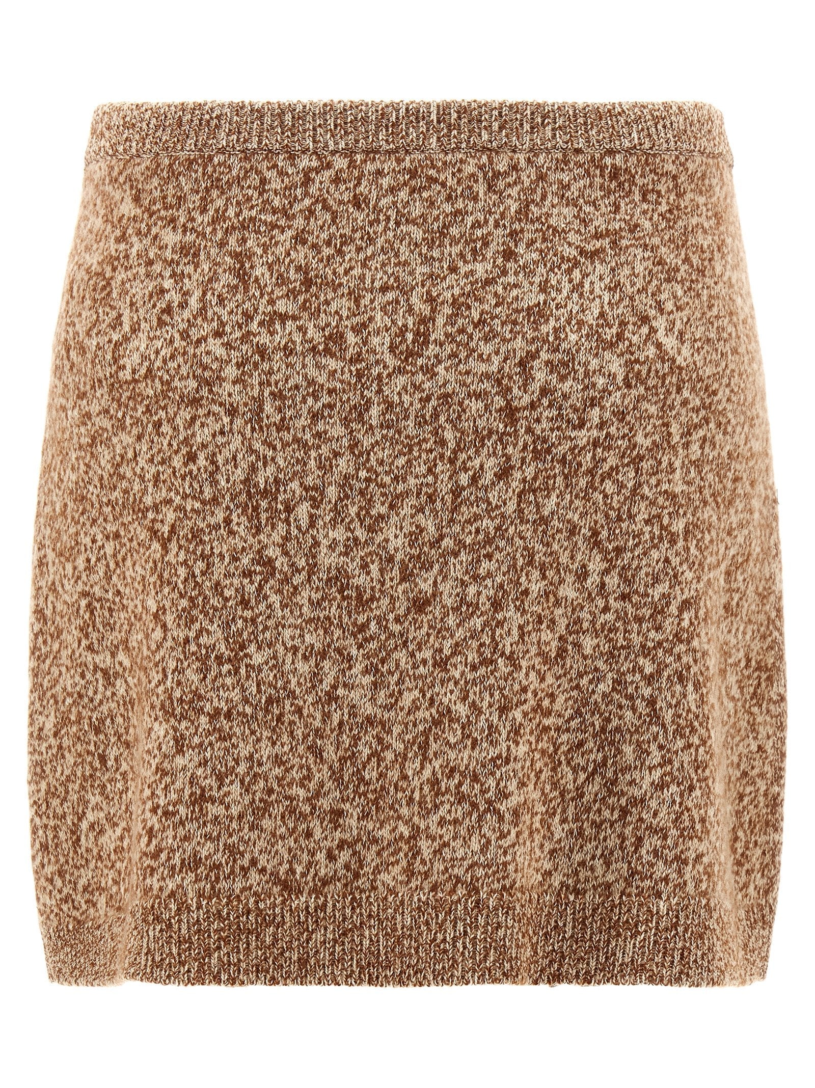 Versace Multicolor Virgin Wool Long Skirt Versace