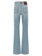 Valentino Garavani Blue Cotton High-Waisted Jean Valentino Garavani