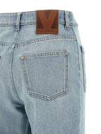Valentino Garavani Blue Cotton High-Waisted Jean Valentino Garavani