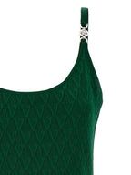 Versace Bicolor Viscose Midi Dress Versace