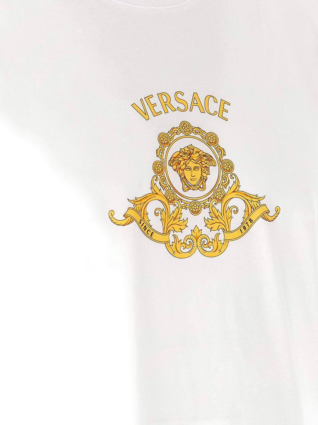 Versace White Cotton T-Shirt Versace