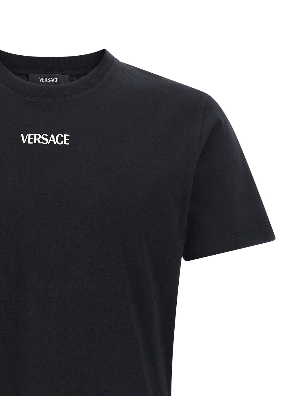 Versace Black Cotton T-Shirt Versace