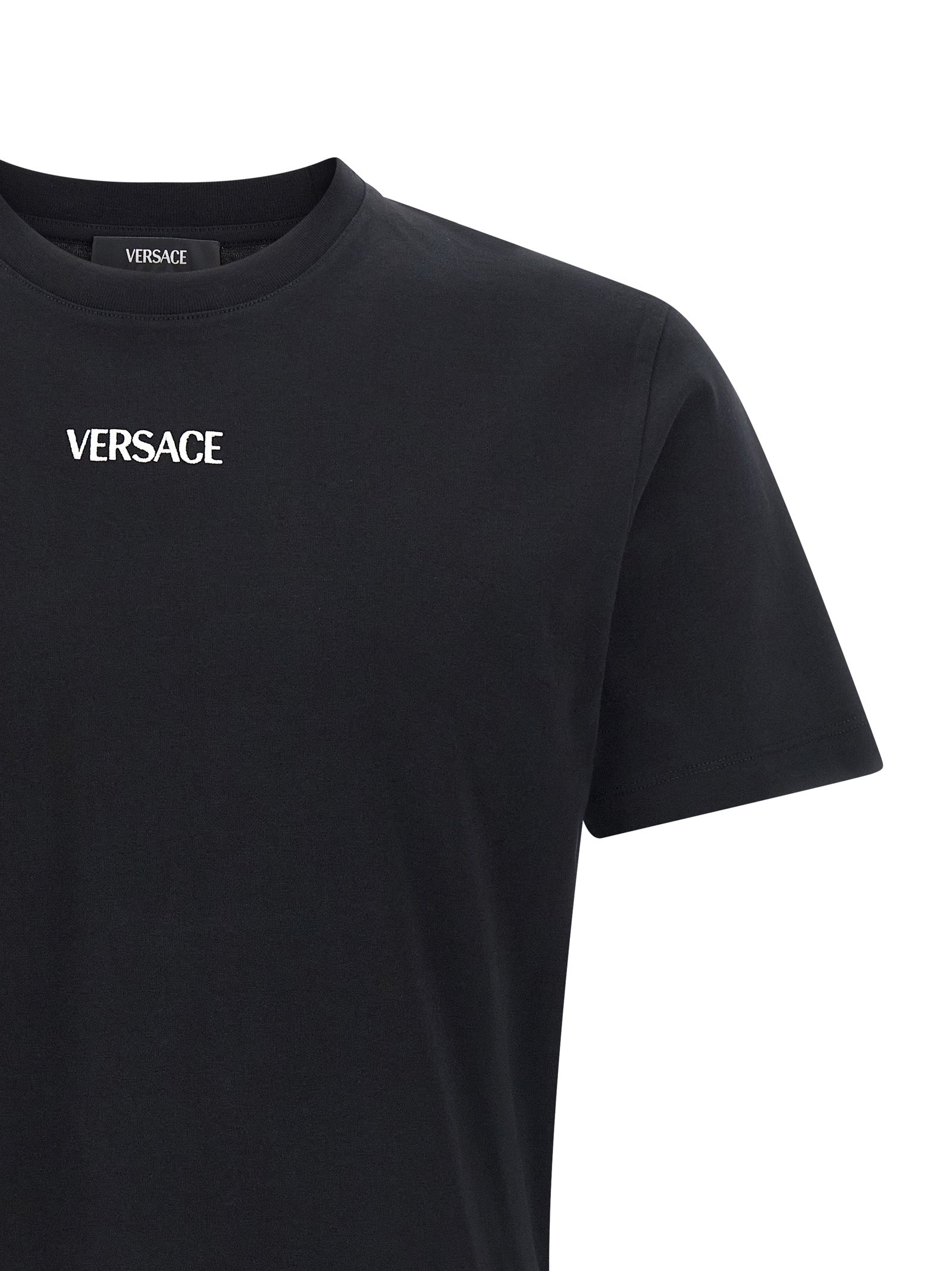 Versace Black Cotton T-Shirt Versace