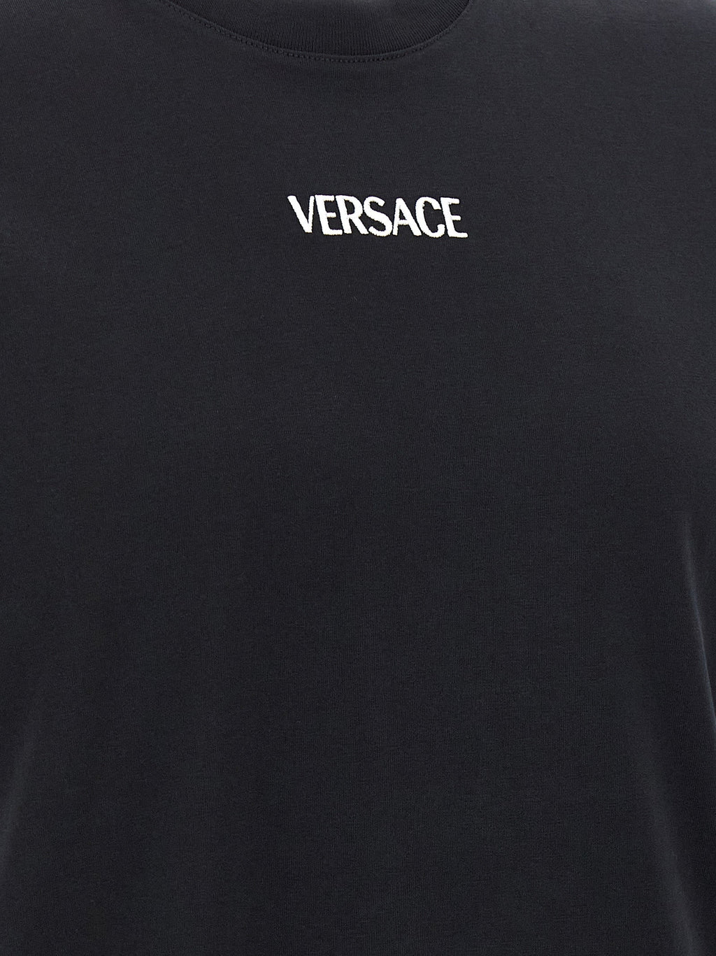 Versace Black Cotton T-Shirt Versace