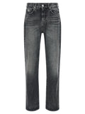 Versace Gray Cotton Straight-Leg Jeans Versace