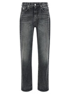 Versace Gray Cotton Straight-Leg Jeans Versace