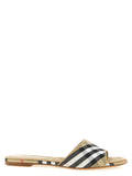 Burberry Beige Polyester Slides Burberry