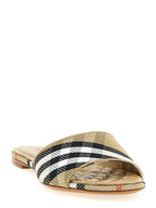 Burberry Beige Polyester Slides Burberry