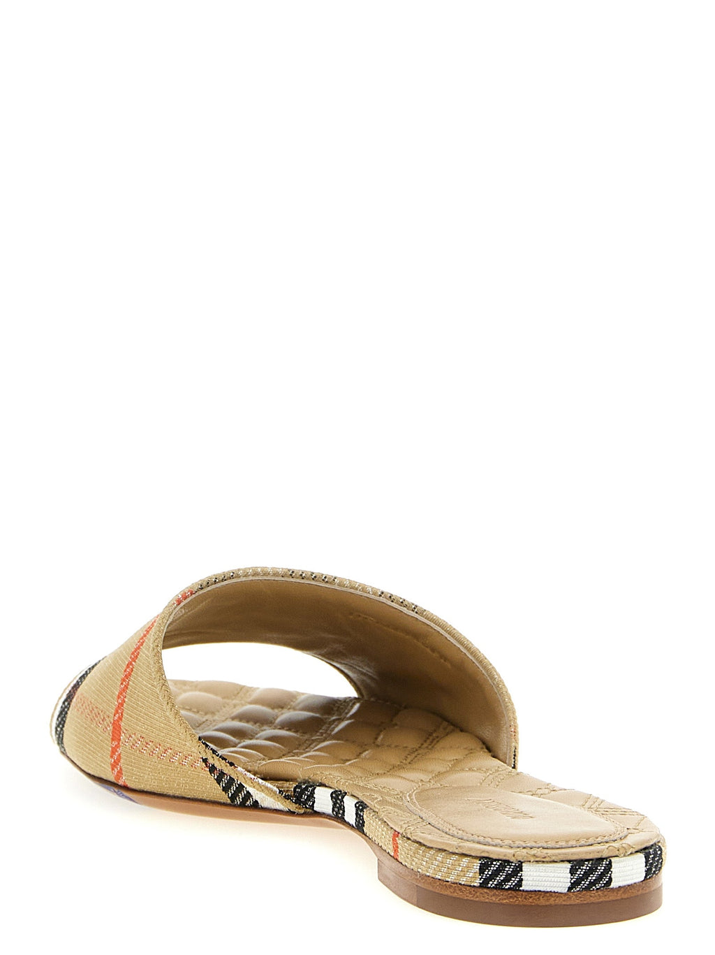 Burberry Beige Polyester Slides Burberry