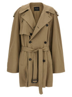 Balenciaga Beige Cotton Coat Balenciaga