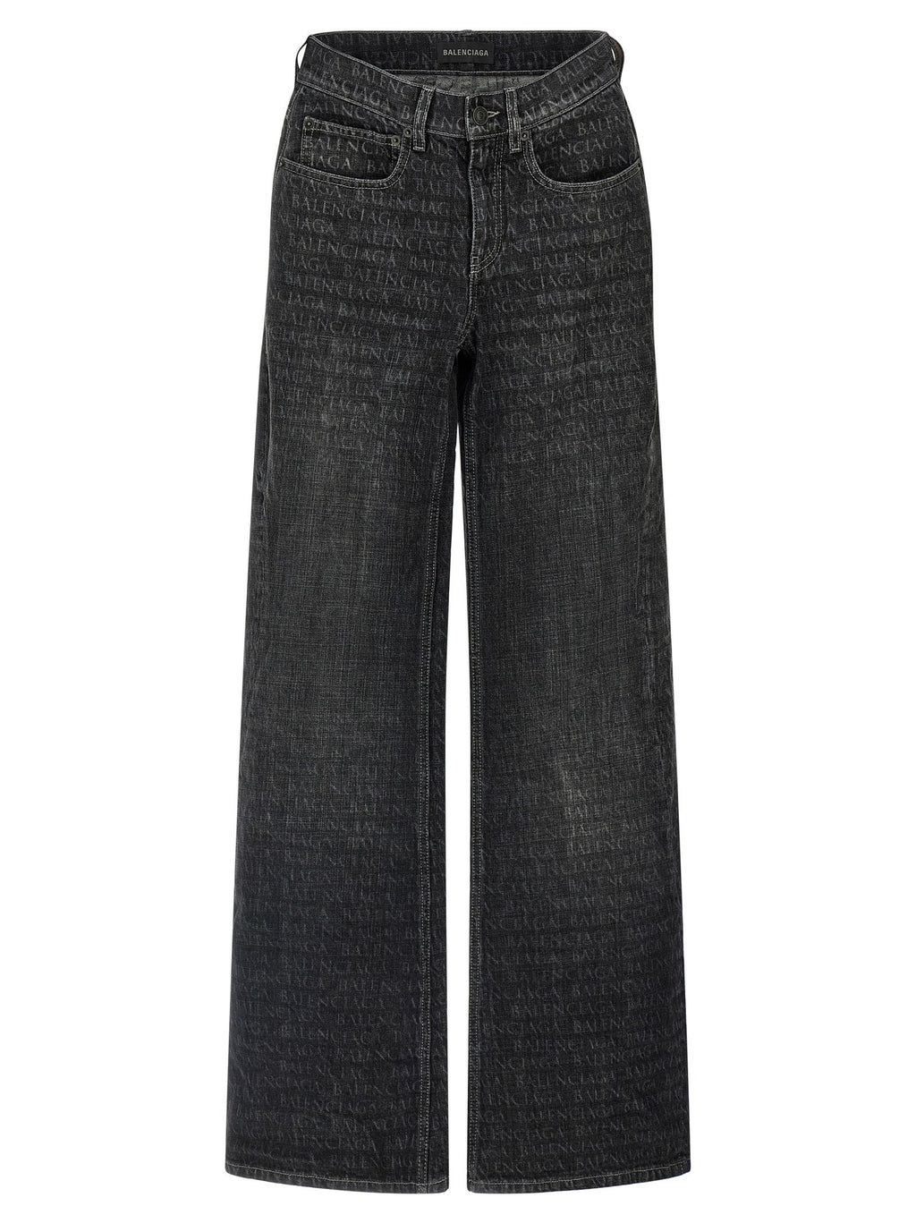 Balenciaga Black Cotton Flared Jeans Balenciaga