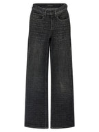 Balenciaga Black Cotton Flared Jeans Balenciaga