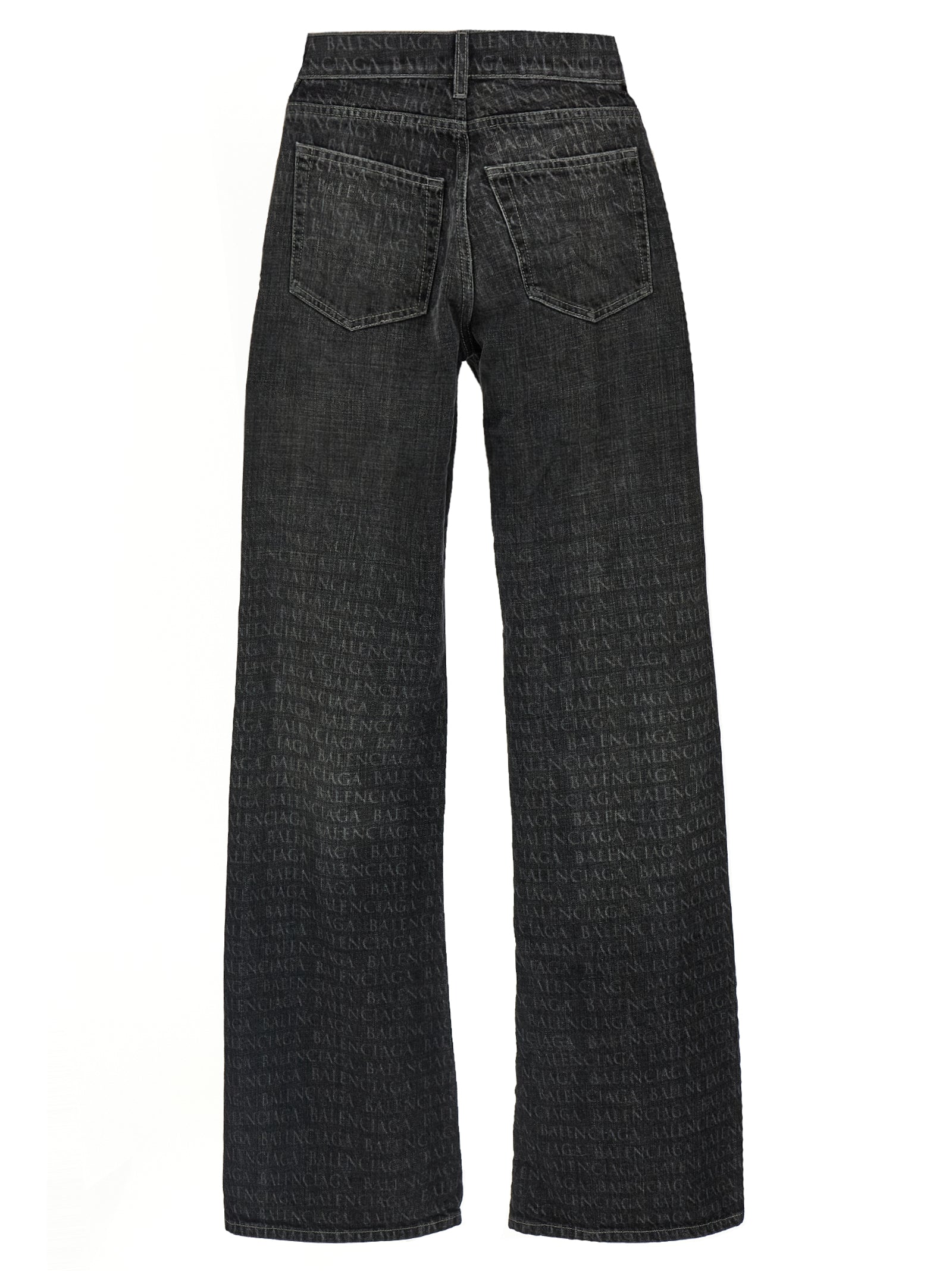 Balenciaga Black Cotton Flared Jeans Balenciaga