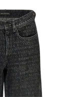 Balenciaga Black Cotton Flared Jeans Balenciaga