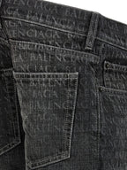Balenciaga Black Cotton Flared Jeans Balenciaga