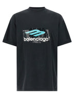 Balenciaga Black Cotton T-Shirt Balenciaga