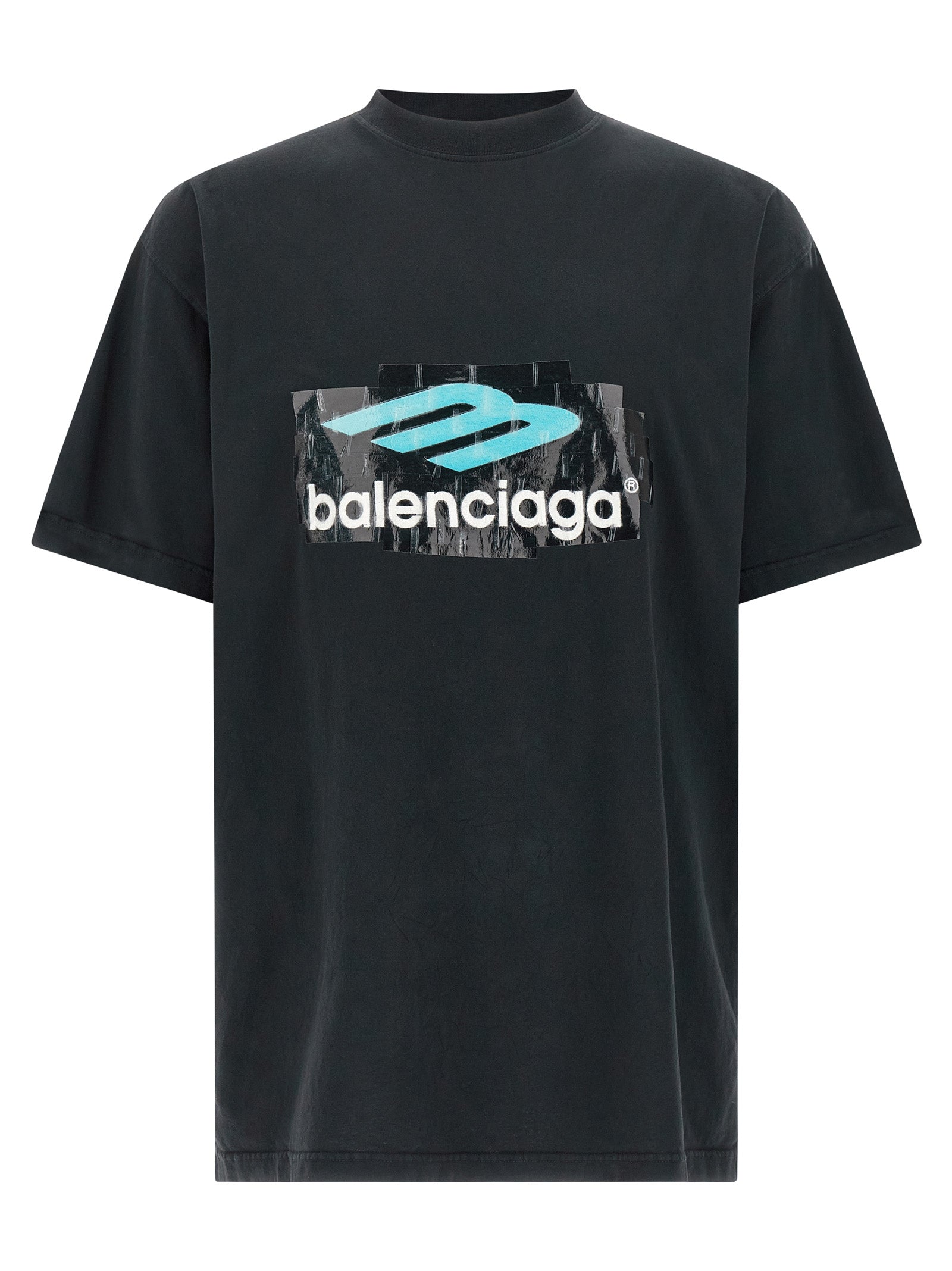 Balenciaga Black Cotton T-Shirt Balenciaga